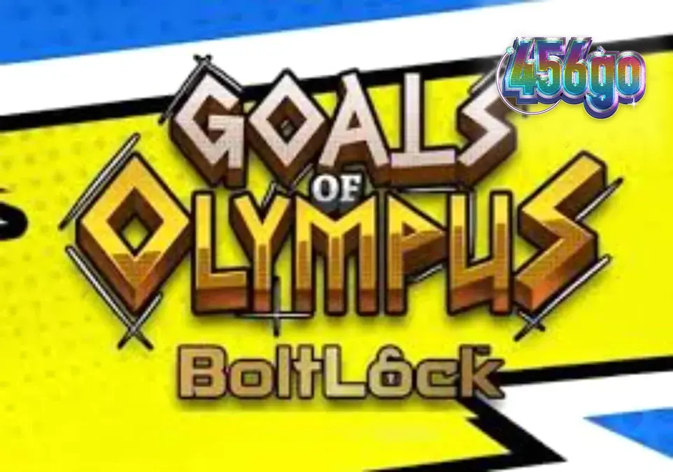 Interface do jogo Goals of Olympus BoltLock com elementos de futebol e mitologia grega